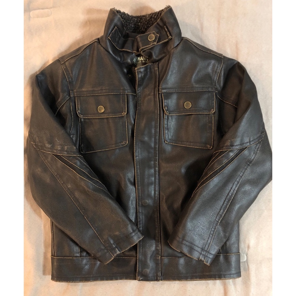 H A W K E  & CO.  Faux leather jacket